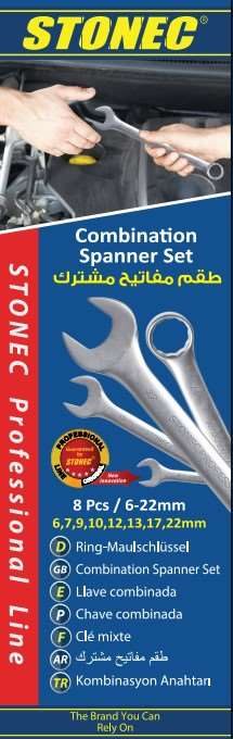 STONEC -8 Pcs Combination Spanner set 6-22mm ( 8 Pcs.)