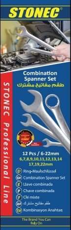 STONEC -12 Pcs Combination Spanner set 6-22mm ( 12 Pcs.)