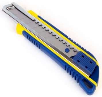 STONEC Utiity Knife -Blue ABS Case with yellow أصفر و أزرق