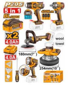 Cordless 5 pcs Combo Kit INGCO
