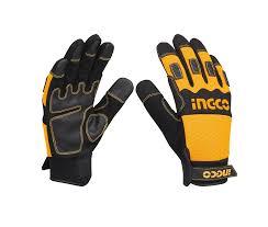 Mechanic gloves Black/Yellow XL INGCO