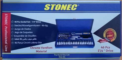 STONEC Socket Set 46 Pcs- 1/4" DR - STONEC 46 Pcs set