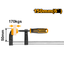 F clamp with plastic handle 150mm INGCO