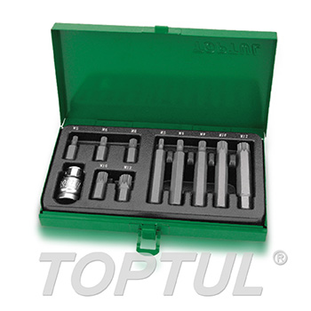 طقم راس مفك مشرشر 11 قطعة TOPTUL