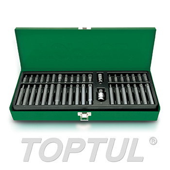 طقم راس مفك 40 قطعة "TOPTUL 3/8"-1/2