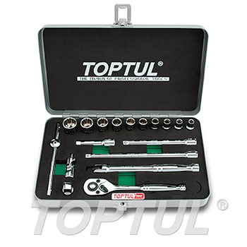 طقم حبوب 1/4" TOPTUL 18PCS