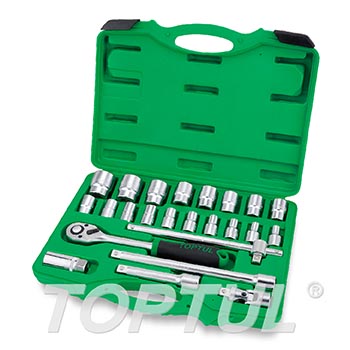 طقم حبوب ربر 1/2" 24 قطعة TOPTUL
