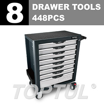عربة عدة 8 ادراج TOPTUL 448PCS