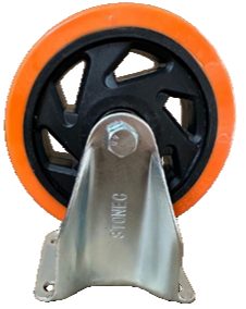 STONEC Orange Fixed Caster Wheels 75X32 mm