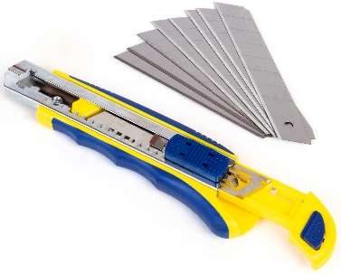 STONEC Utiity Knife -Blue ABS Case with yellow أصفر و أزرق