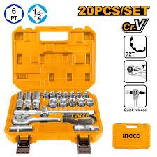 20 Pcs 1/2" Socket Set INGCO