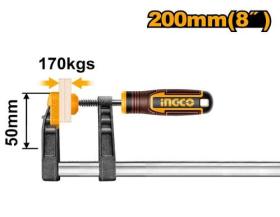 F clamp with plastic handle 200mm INGCO
