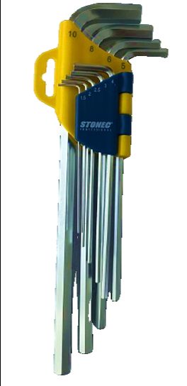 STONEC Allenkey Set - Long Type- Hexagon - STONEC 10 Pcs Set